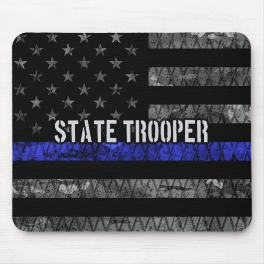 Polizeiflagge des Staat in Not Mousepad (Vorne)