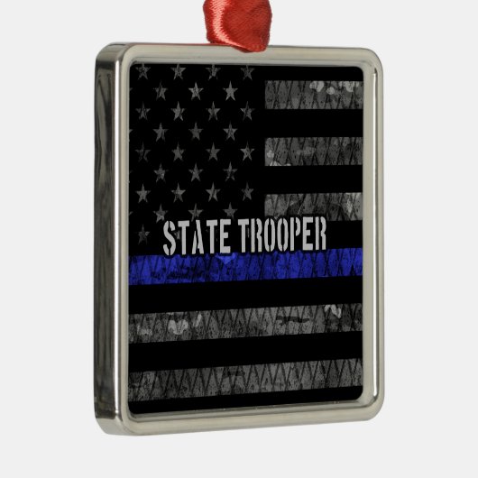 Polizeiflagge des Staat in Not Ornament Aus Metall (Rechts)