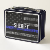 Polizeiflagge Metall Brotdose (Rückseite)