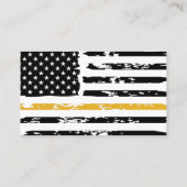 Polizeiflagge mit doppelter blauer Linie Visitenkarte (Rückseite)