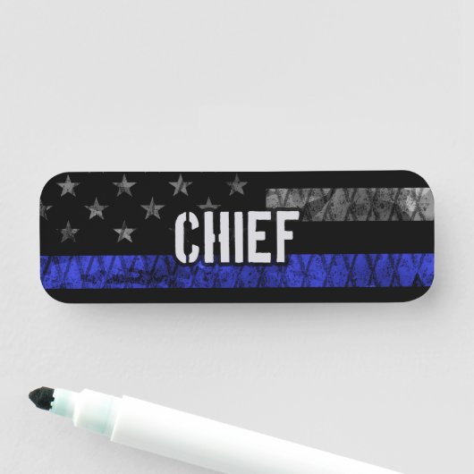 Polizeiflagge Namensschild (Beispiel)