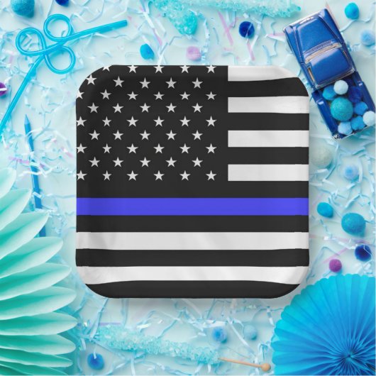 Polizeiflagge Pappteller (Party)