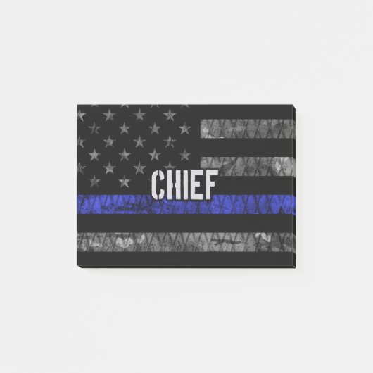 Polizeiflagge Post-it Klebezettel (Vorderseite)