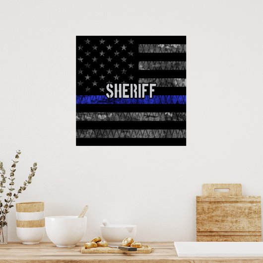 Polizeiflagge Poster (Küche)