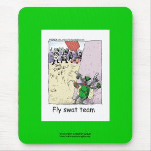 Polizeifliegerteam Cartoon auf der Qualitätsmaus-P Mousepad
