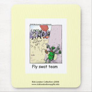 Polizeifliegerteam Cartoon auf der Qualitätsmaus-P Mousepad