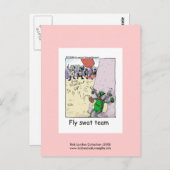 Polizeifliegerteam Cartoon auf einer Postkarte (Vorne/Hinten)