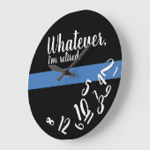 Polizeiflinteratur Thin Blue Line Große Wanduhr (Winkel)