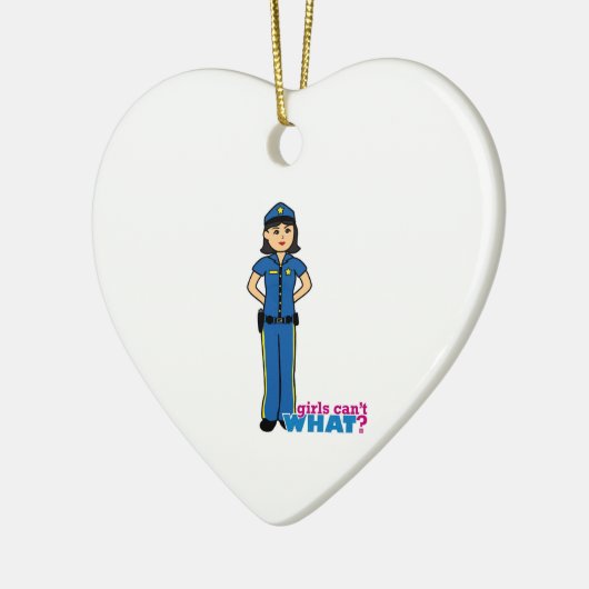 Polizeifrau - Mittel Keramikornament (Links)