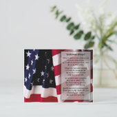 Polizeigebet schwarz drucken postkarte (Stehend Vorderseite)