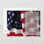 Polizeigebet schwarz drucken postkarte (Vorne/Hinten)