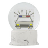 Polizeigruppeauto schützen Servestadt-Staat Schneekugel (Rückseite)