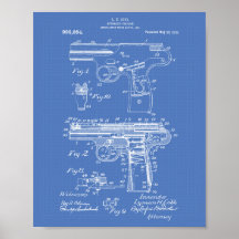 Polizeigun 1911 Patentart - Blueprint