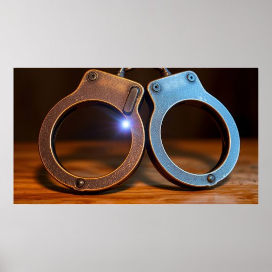 Polizeihandschellen Poster (Vorne)
