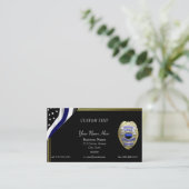 Polizeihauptausweis der Thin Blue Line Visitenkarte (Stehend Vorderseite)