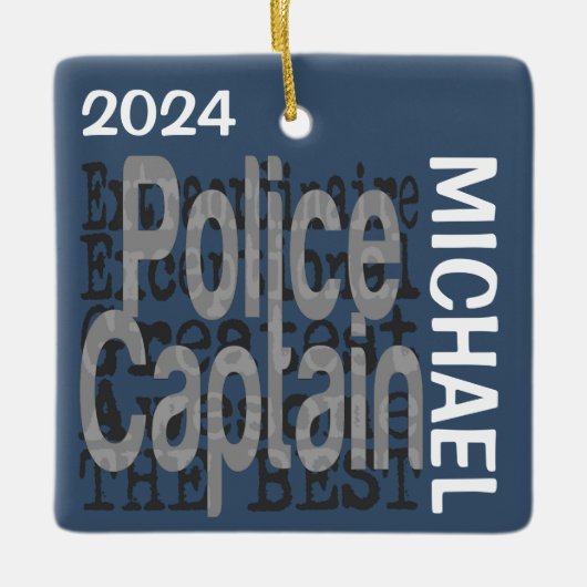 Polizeihauptmann Extraordinaire CUSTOM Keramikornament (Vorderseite)