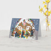 Polizeihauptsitz Gingerbret House Karte (Gelbe Blume)