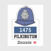 Polizeihelm mit Name und Nummer Aufkleber (Blatt)