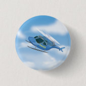 Polizeihubschrauber Button (Vorderseite)