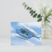 Polizeihubschrauber Einladung (Stehend Vorderseite)