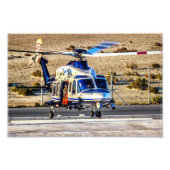 Polizeihubschrauber Fotodruck (Vorne)