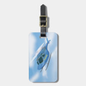 Polizeihubschrauber Gepäckanhänger (Vorderseite vertikal)