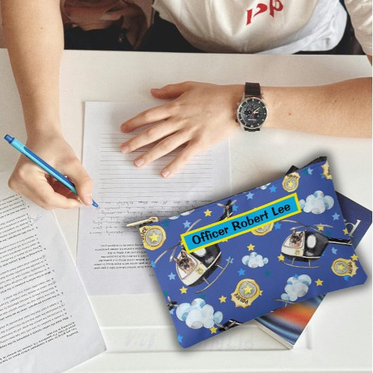 Polizeihubschrauber und Niedlicher Geldautomat K-9 Zubehörtasche