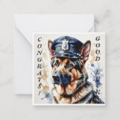 Polizeihund Abschluss Notecard Mitteilungskarte (Vorderseite)