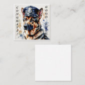 Polizeihund Abschluss Notecard Mitteilungskarte (Vorne/Hinten)