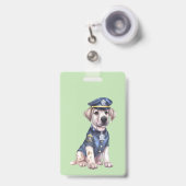 Polizeihund Clipart | Ausweis (Vorderseite mit Ausziehbar)