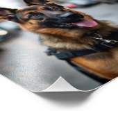 Polizeihund Fotodruck (Ecke)