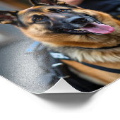 Polizeihund Fotodruck (Ecke)