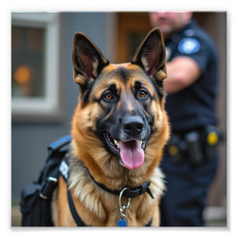 Polizeihund Fotodruck