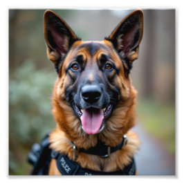 Polizeihund Fotodruck