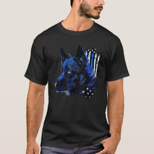 Polizeihund K9 Beamter Patriotische Amerikanische  T-Shirt