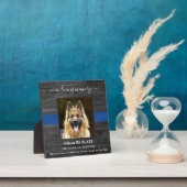 Polizeihund-Memorial K9-Offizier in der Erinnerung Fotoplatte (InSitu)