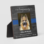 Polizeihund-Memorial K9-Offizier in der Erinnerung Fotoplatte (Vorderseite)