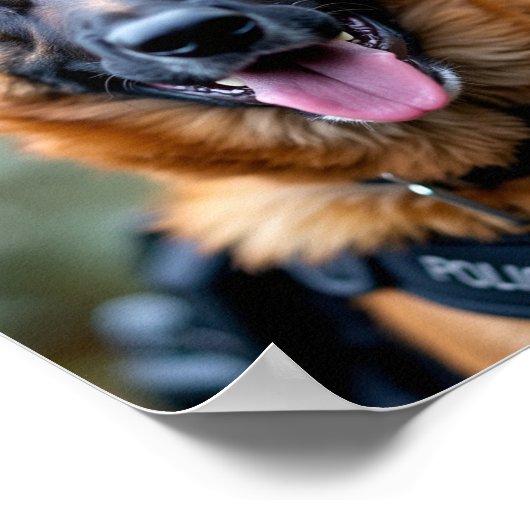 Polizeihund Poster (Ecke)