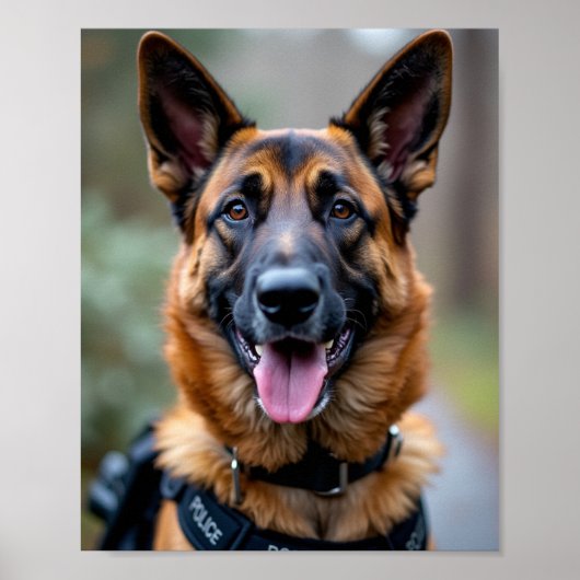 Polizeihund Poster (Vorne)