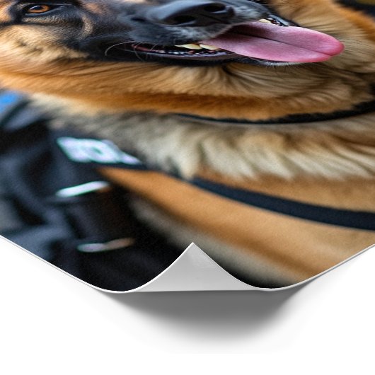 Polizeihund Poster (Ecke)