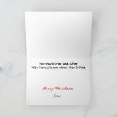 Polizeihund und Elfen Weihnachtskarte Karte (Innenseite)