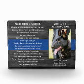 Polizeihundegedächtnis gefallener Offizier Polizei Fotoblock (Vorderseite)