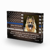 Polizeihundegedächtnis gefallener Offizier Polizei Fotoblock (Rechts)