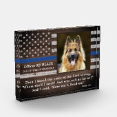 Polizeihundegedächtnis gefallener Offizier Polizei Fotoblock (Links)