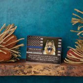 Polizeihundegedächtnis gefallener Offizier Polizei Fotoplatte (Seite)