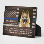 Polizeihundegedächtnis gefallener Offizier Polizei Fotoplatte (Seite)