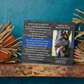 Polizeihundegedächtnis gefallener Offizier Polizei Fotoplatte (Seite)