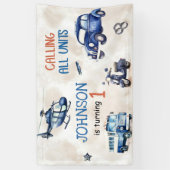 Polizeijunge 1. Geburtstag Party Banner (Vertikal)