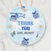 Polizeijunge 1. Geburtstag Party Geschenkanhänger (Vorderseite)