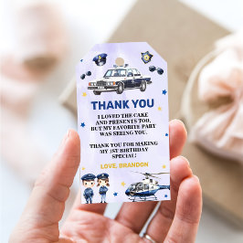 Polizeijunge 1. Geburtstag Party Geschenkanhänger